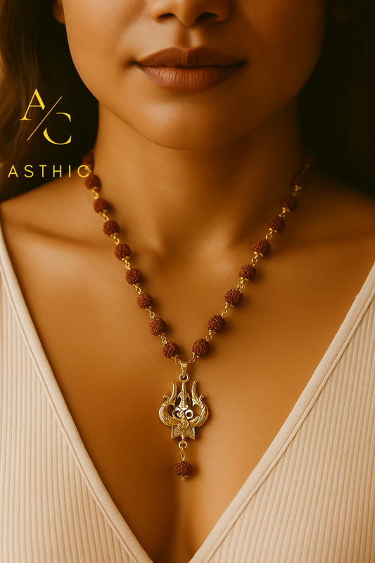 Trishakti Rudraksha Harmony Necklace