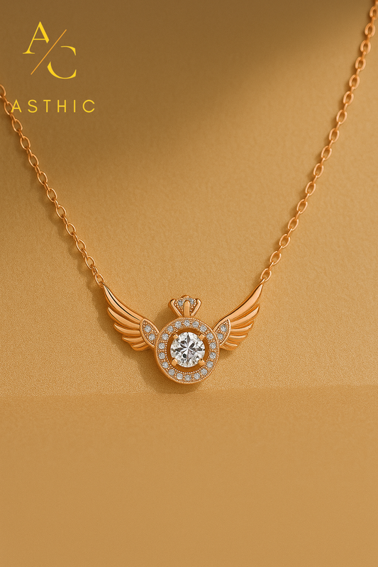 Celestial Wings Diamond Pendant Necklace