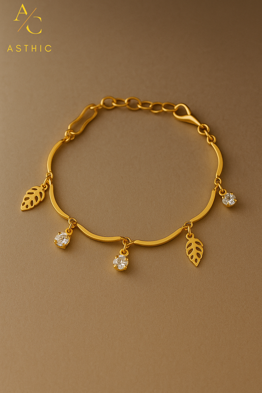 LeafLustre Charm Bracelet