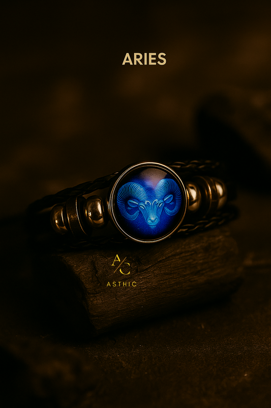 Zodiac Cosmic Leather Bracelet