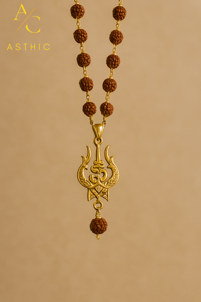 Trishakti Rudraksha Harmony Necklace