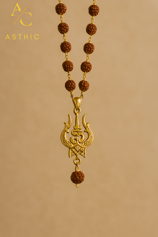 Trishakti Rudraksha Harmony Necklace