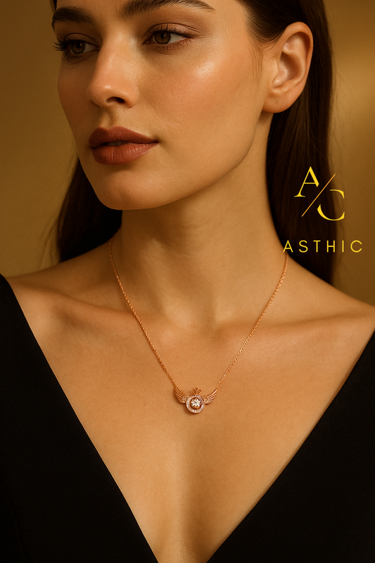 Celestial Wings Diamond Pendant Necklace