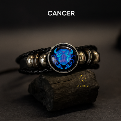 Zodiac Cosmic Leather Bracelet