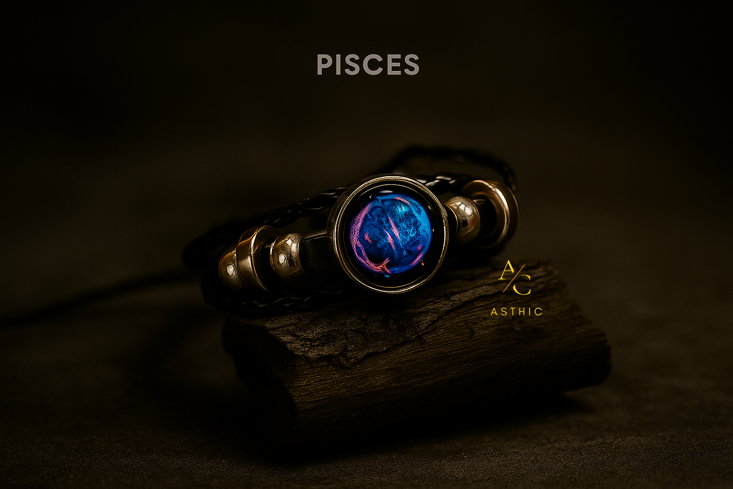 Zodiac Cosmic Leather Bracelet