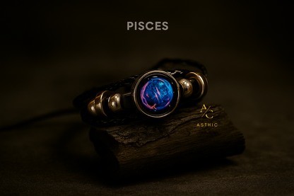 Zodiac Cosmic Leather Bracelet