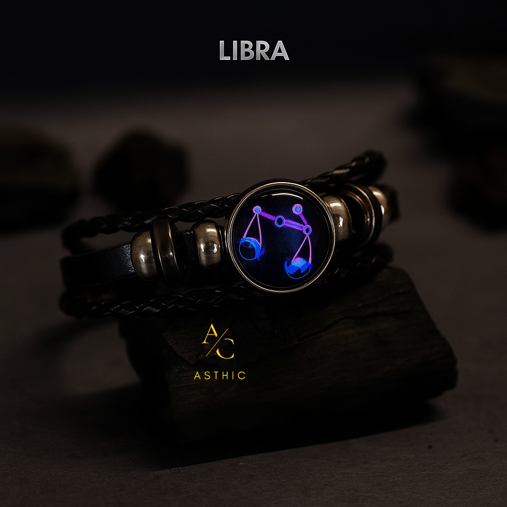 Zodiac Cosmic Leather Bracelet