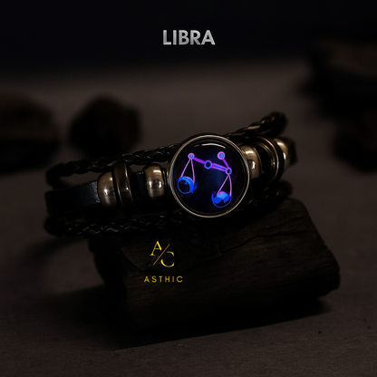 Zodiac Cosmic Leather Bracelet