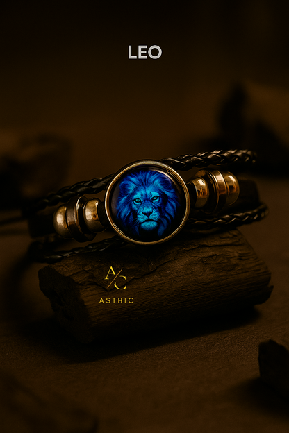 Zodiac Cosmic Leather Bracelet