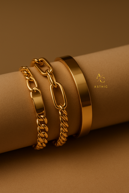 Golden Quartet Luxe Bracelet Set