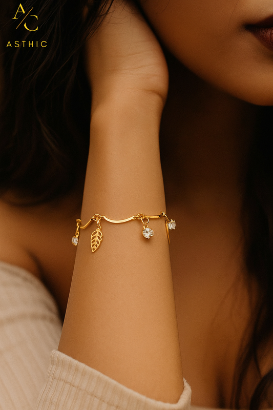 LeafLustre Charm Bracelet